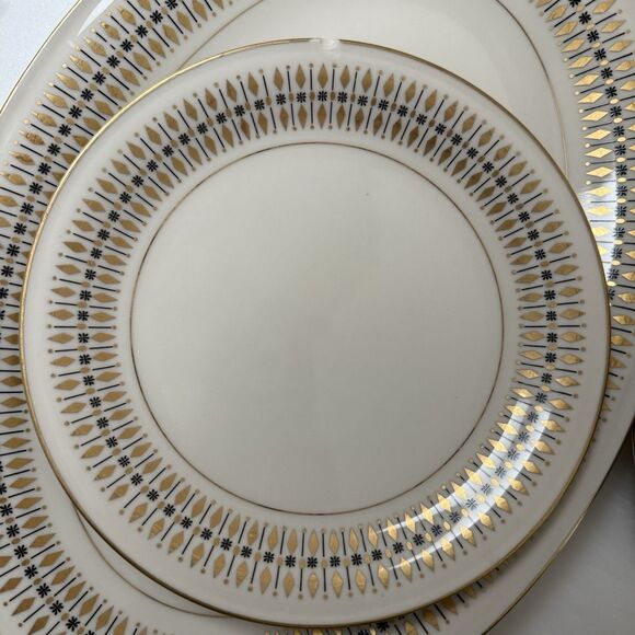 VTG Mikasa Ivory China “HARMONY” #208 Gold MCM 50 Pieces Cream Sugar Platter - Picture 10 of 16